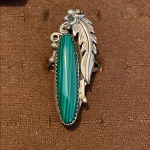Silver Malachite Ring